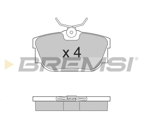 Комплект гальмівних накладок, дискове гальмо BP2958 BREMSI