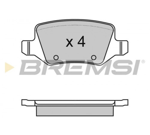 Комплект гальмівних накладок, дискове гальмо BP2983 BREMSI