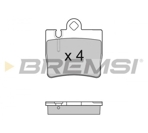 Комплект гальмівних накладок, дискове гальмо BP2999 BREMSI