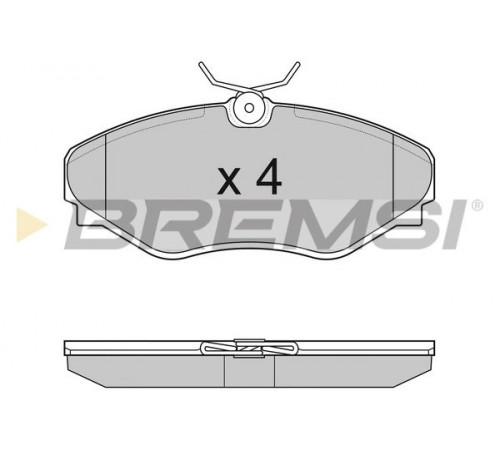Комплект гальмівних накладок, дискове гальмо BP3011 BREMSI