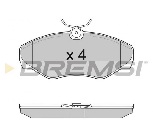 Комплект гальмівних накладок, дискове гальмо BP3012 BREMSI