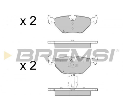 Комплект гальмівних накладок, дискове гальмо BP3051 BREMSI