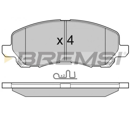 Комплект гальмівних накладок, дискове гальмо BP3080 BREMSI