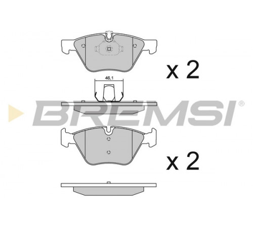 Комплект гальмівних накладок, дискове гальмо BP3108 BREMSI