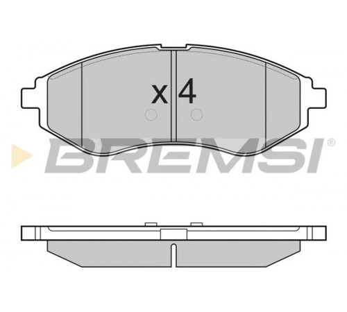 Комплект гальмівних накладок, дискове гальмо BP3111 BREMSI
