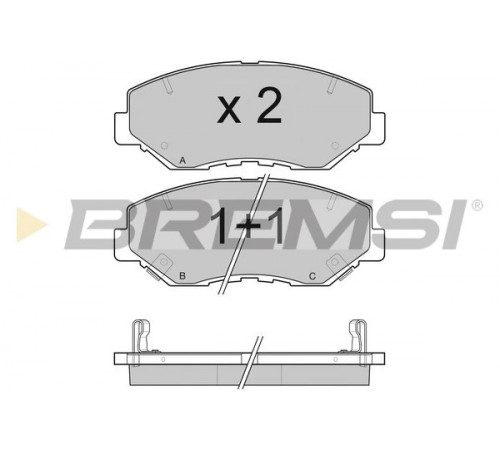 Комплект гальмівних накладок, дискове гальмо BP3117 BREMSI