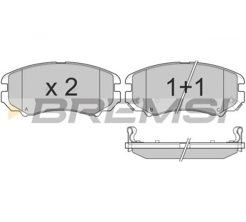 Комплект гальмівних накладок, дискове гальмо BP3146 BREMSI