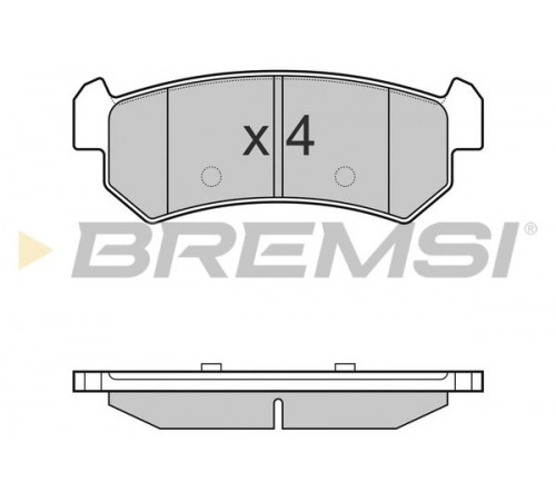 Комплект гальмівних накладок, дискове гальмо BP3148 BREMSI