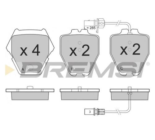 Комплект гальмівних накладок, дискове гальмо BP3151 BREMSI
