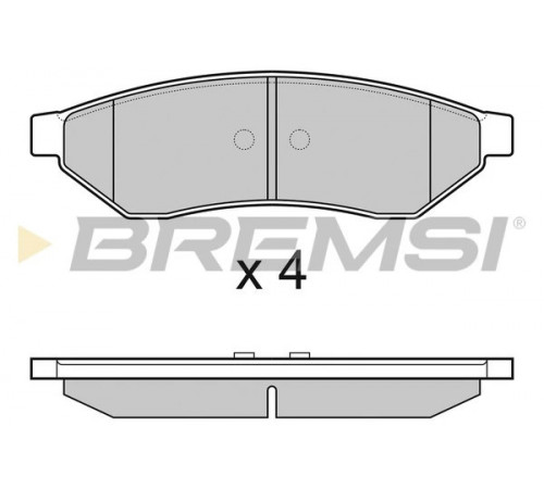 Комплект гальмівних накладок, дискове гальмо BP3162 BREMSI