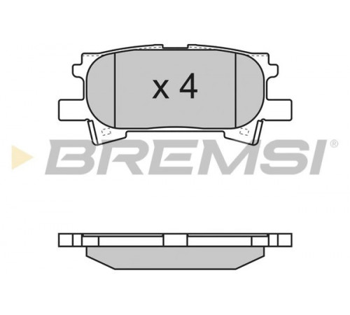 Комплект гальмівних накладок, дискове гальмо BP3169 BREMSI
