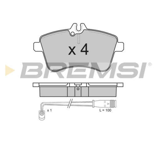 Комплект гальмівних накладок, дискове гальмо BP3172 BREMSI