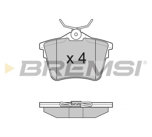 Комплект гальмівних накладок, дискове гальмо BP3183 BREMSI