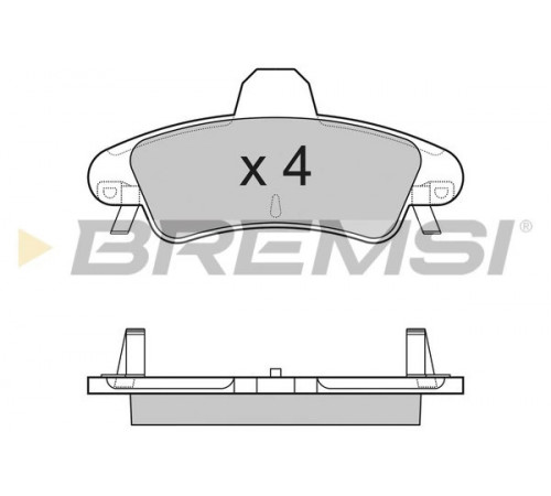 Комплект гальмівних накладок, дискове гальмо BP3188 BREMSI