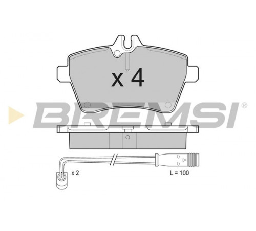 Комплект гальмівних накладок, дискове гальмо BP3189 BREMSI