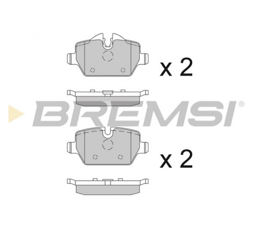 Комплект гальмівних накладок, дискове гальмо BP3196 BREMSI