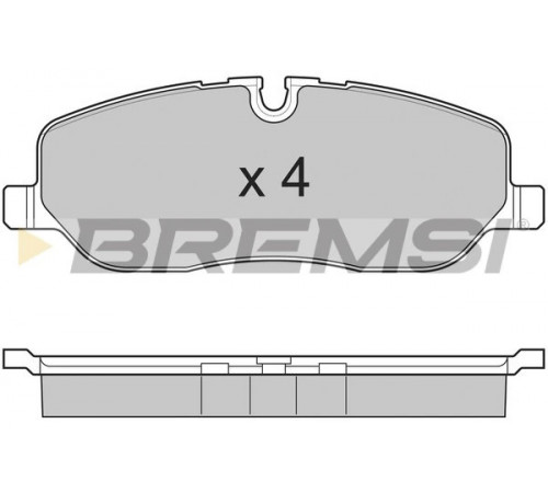 Комплект гальмівних накладок, дискове гальмо BP3206 BREMSI