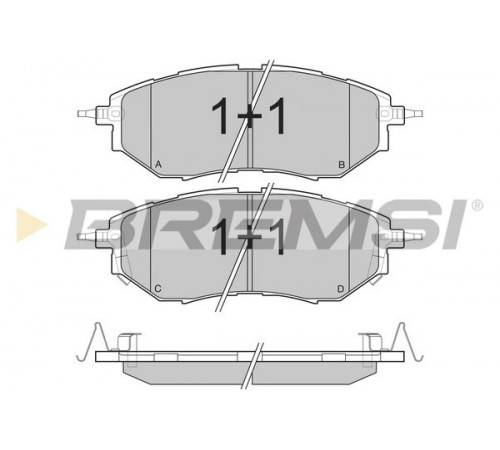 Комплект гальмівних накладок, дискове гальмо BP3211 BREMSI
