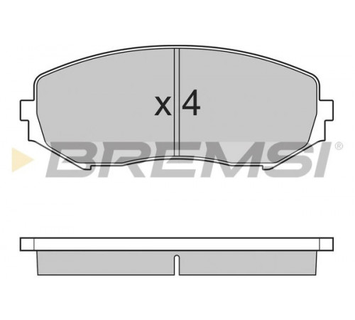 Комплект гальмівних накладок, дискове гальмо BP3244 BREMSI
