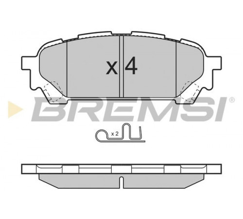 Комплект гальмівних накладок, дискове гальмо BP3270 BREMSI