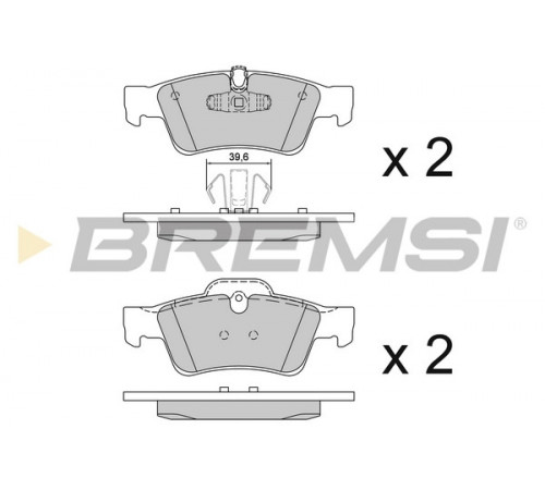 Комплект гальмівних накладок, дискове гальмо BP3280 BREMSI