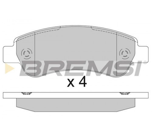 Комплект гальмівних накладок, дискове гальмо BP3286 BREMSI