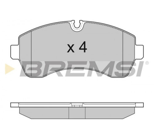 Комплект гальмівних накладок, дискове гальмо BP3290 BREMSI
