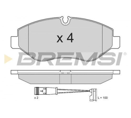 Комплект гальмівних накладок, дискове гальмо BP3292 BREMSI