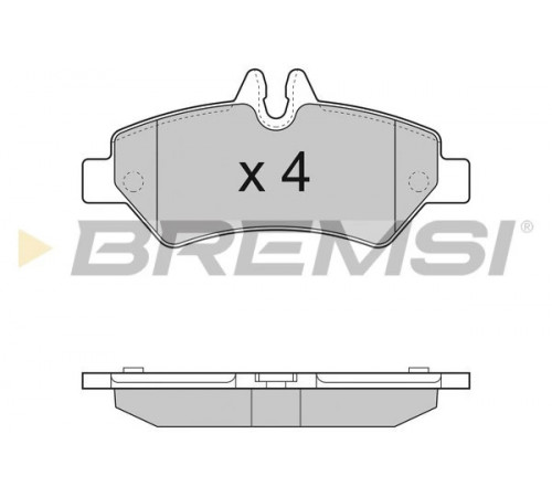 Комплект гальмівних накладок, дискове гальмо BP3293 BREMSI