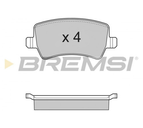 Комплект гальмівних накладок, дискове гальмо BP3298 BREMSI