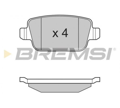 Комплект гальмівних накладок, дискове гальмо BP3300 BREMSI