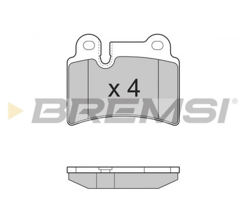 Комплект гальмівних накладок, дискове гальмо BP3302 BREMSI