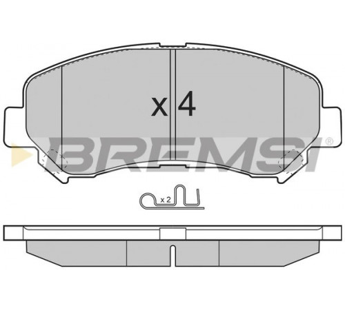 Комплект гальмівних накладок, дискове гальмо BP3321 BREMSI