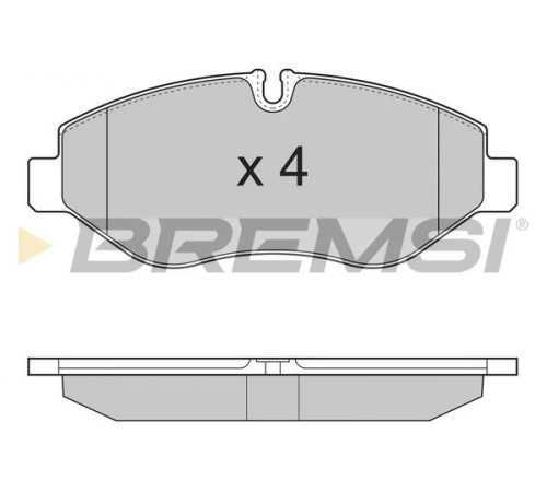 Комплект гальмівних накладок, дискове гальмо BP3324 BREMSI