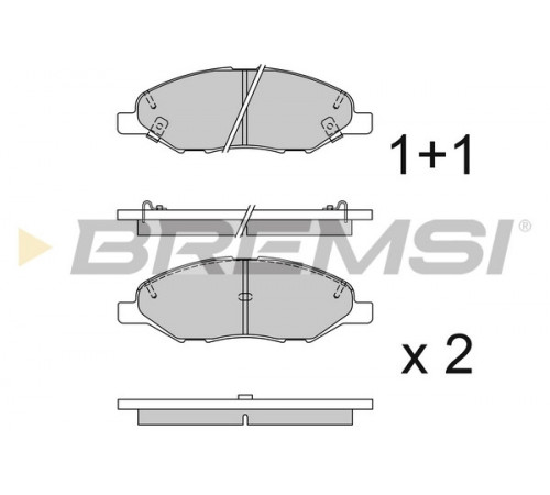 Комплект гальмівних накладок, дискове гальмо BP3335 BREMSI