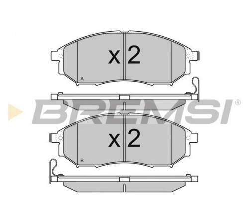 Комплект гальмівних накладок, дискове гальмо BP3350 BREMSI