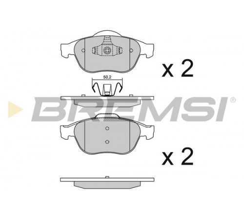 Комплект гальмівних накладок, дискове гальмо BP3356 BREMSI