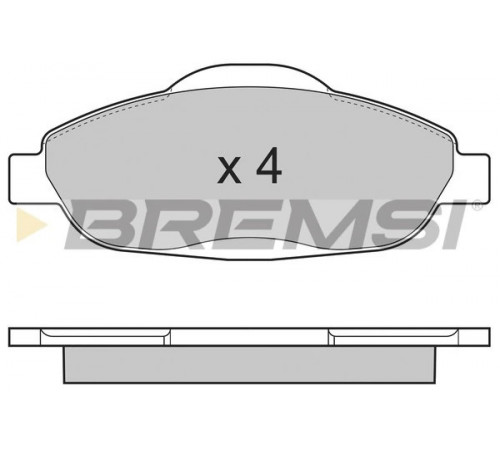 Комплект гальмівних накладок, дискове гальмо BP3364 BREMSI
