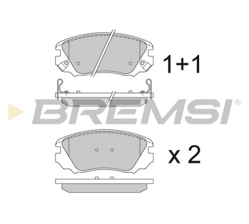 Комплект гальмівних накладок, дискове гальмо BP3376 BREMSI