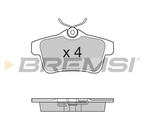 Комплект гальмівних накладок, дискове гальмо BP3387 BREMSI