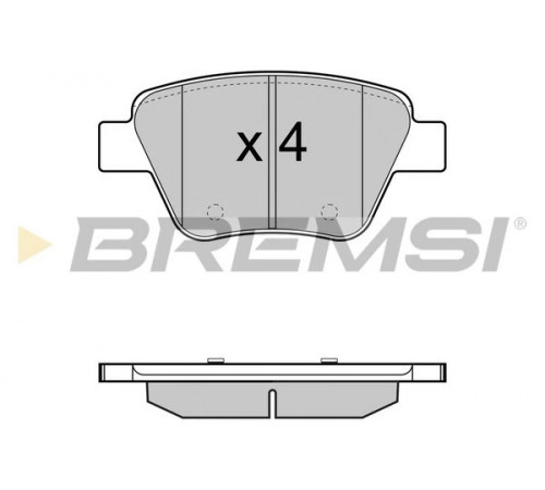 Комплект гальмівних накладок, дискове гальмо BP3429 BREMSI