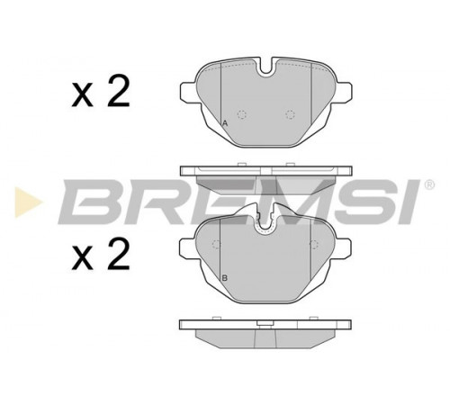 Комплект гальмівних накладок, дискове гальмо BP3449 BREMSI