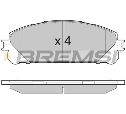 Комплект гальмівних накладок, дискове гальмо BP3481 BREMSI
