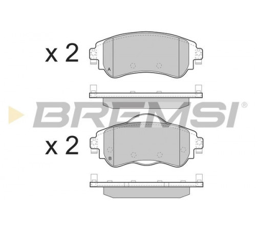 Комплект гальмівних накладок, дискове гальмо BP3491 BREMSI