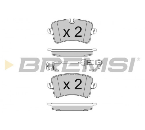 Комплект гальмівних накладок, дискове гальмо BP3493 BREMSI