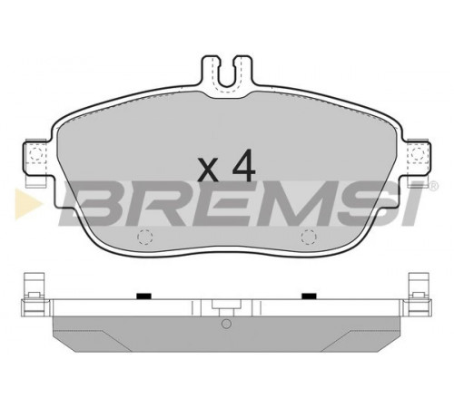 Комплект гальмівних накладок, дискове гальмо BP3496 BREMSI
