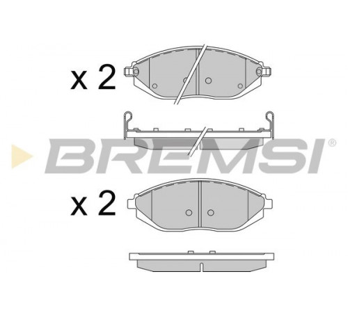 Комплект гальмівних накладок, дискове гальмо BP3513 BREMSI