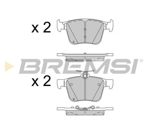 Комплект гальмівних накладок, дискове гальмо BP3517 BREMSI