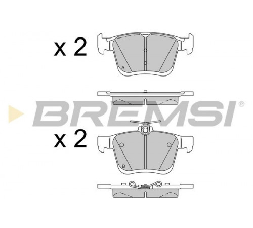 Комплект гальмівних накладок, дискове гальмо BP3518 BREMSI