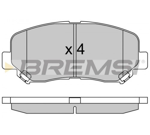 Комплект гальмівних накладок, дискове гальмо BP3535 BREMSI